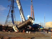 Vaughan Heavy Equipment Operating for removal of Transformer
