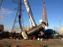 Vaughan Heavy Equipment Operating for removal of Transformer