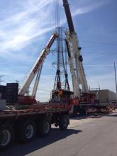 Vaughan Heavy Equipment Operating for removal of Transformer
