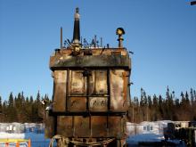 Smooth Rock Falls Heavy Equipment Operating for removal of Transformer