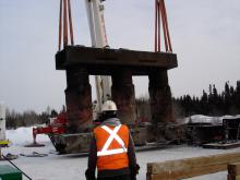 Smooth Rock Falls Heavy Equipment Operating for removal of Transformer