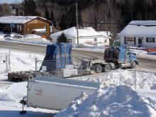 Red Lake Heavy Equipment Operating for removal of Transformer